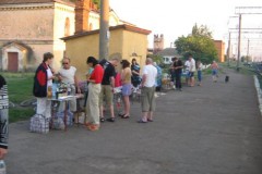 Zwischenstop fürs Abendbrot in Ukrainischen Steppe