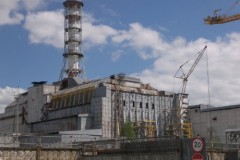 ehemaliger Block 4 mit Sarkophag